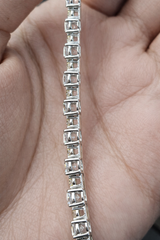 9.24ct Yellow & White Round Lab Diamond 6.75" Bracelet