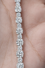 9.14ct White Gold 6.75" Lab Diamond Tennis Bracelet