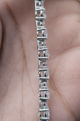 9.14ct White Gold 6.75" Lab Diamond Tennis Bracelet