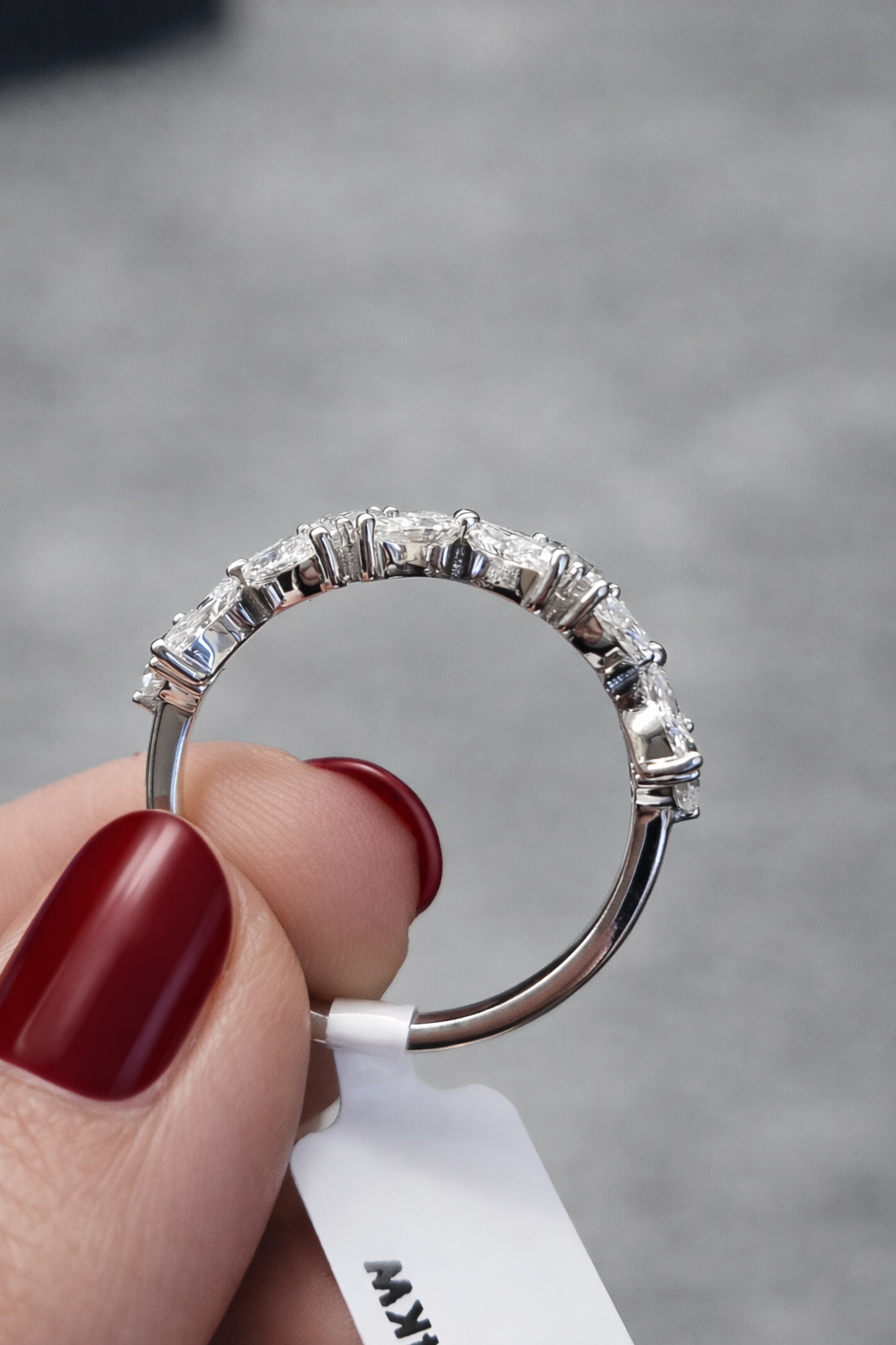 White Gold Flower Marquie Diamond Ring