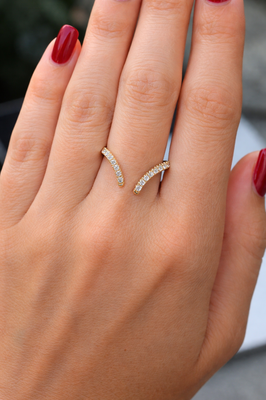 SCARF RING 14K YELLOW GOLD