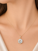 IGI 4.81cttw Yellow Gold Round Lab Diamond Pendant