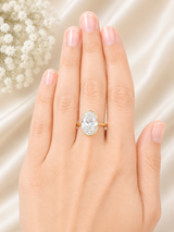 IGI 5.21cttw Yellow Gold Oval Lab Diamond Ring