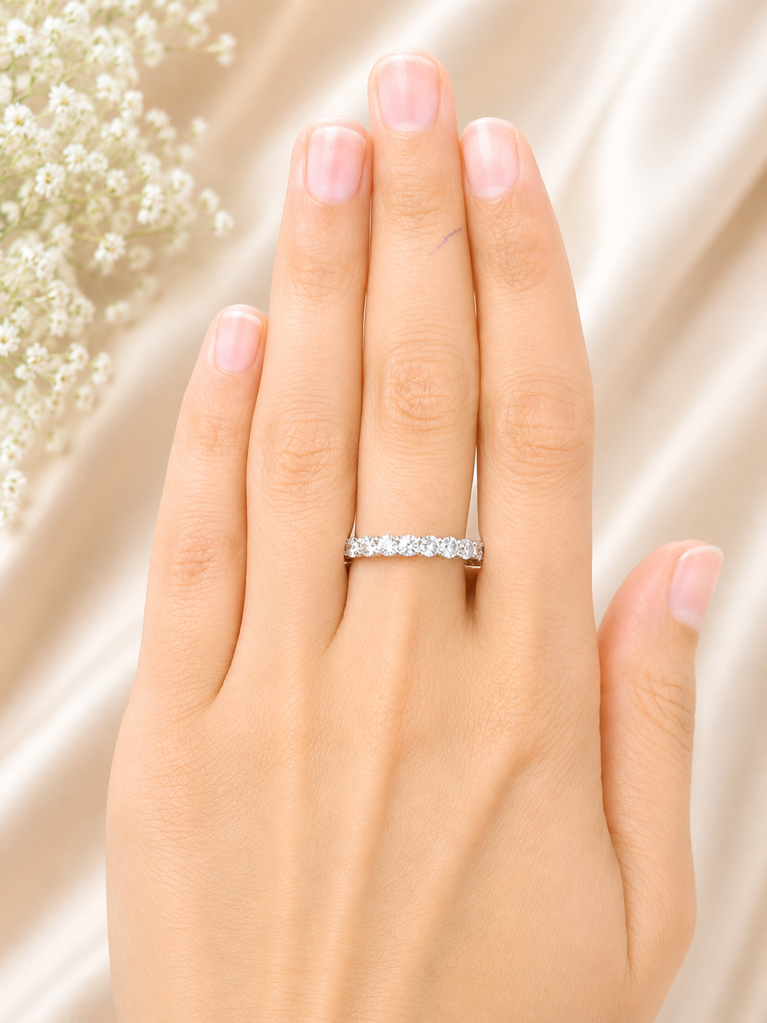 9.26cttw Yellow Gold Oval Lab Diamond Ring with Eternity Band