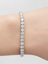 7Cttw Light Weight Round Lab Diamond 7" Tennis Bracelet