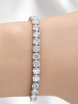 10Cttw White Gold & Yellow Gold Light Weight Round Lab Diamond Tennis Bracelet