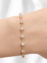 CGRL Certified Round Natural Diamond Yellow Gold Bracelet