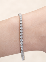 5.6cttw White Gold Lab Diamond 7" Bracelet