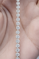 5.95ct White Gold 7" Lab Diamonds Tennis Bracelet