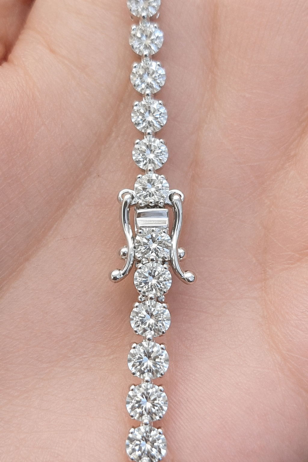 5.95ct White Gold 7" Lab Diamonds Tennis Bracelet