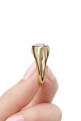 2.51cttw Oval Bezel Ring in Yellow Gold