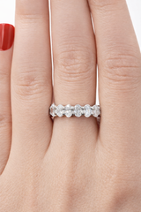 2.9CTTW OVAL LAB DIAMOND ETERNITY BAND