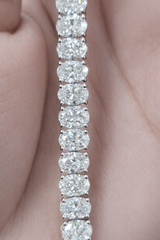 16.61CTTW OVAL 7" LAB DIAMOND TENNIS BRACELET