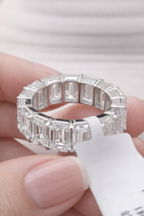 14.41CTTW EMERALD LAB DIAMOND ETERNITY BAND