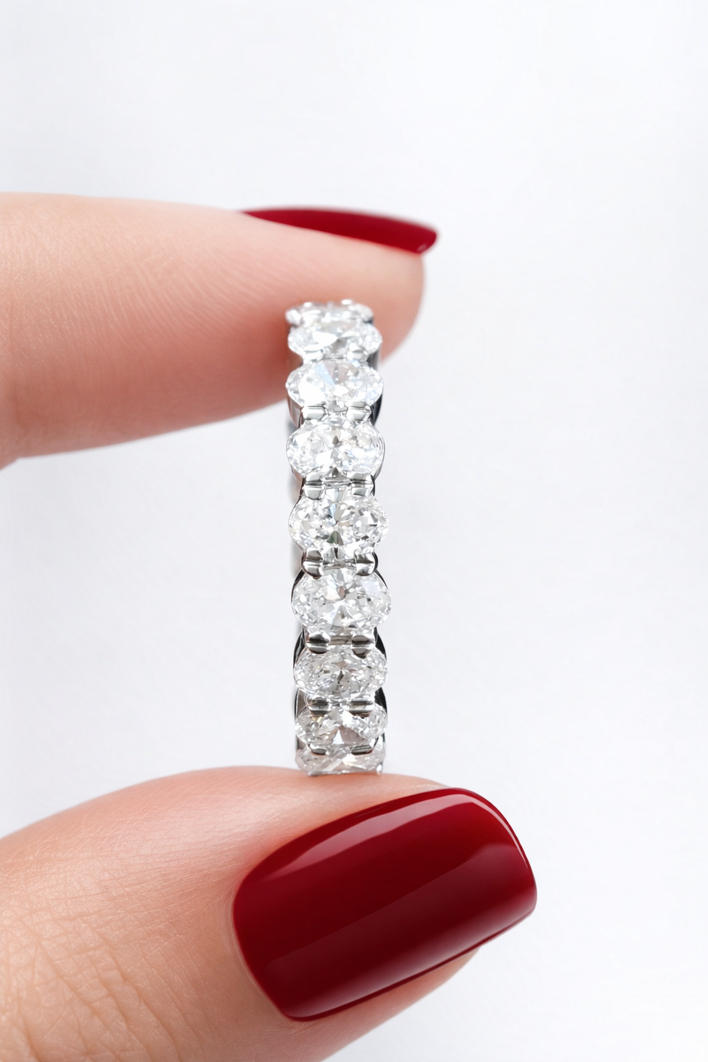 2.9CTTW OVAL LAB DIAMOND ETERNITY BAND