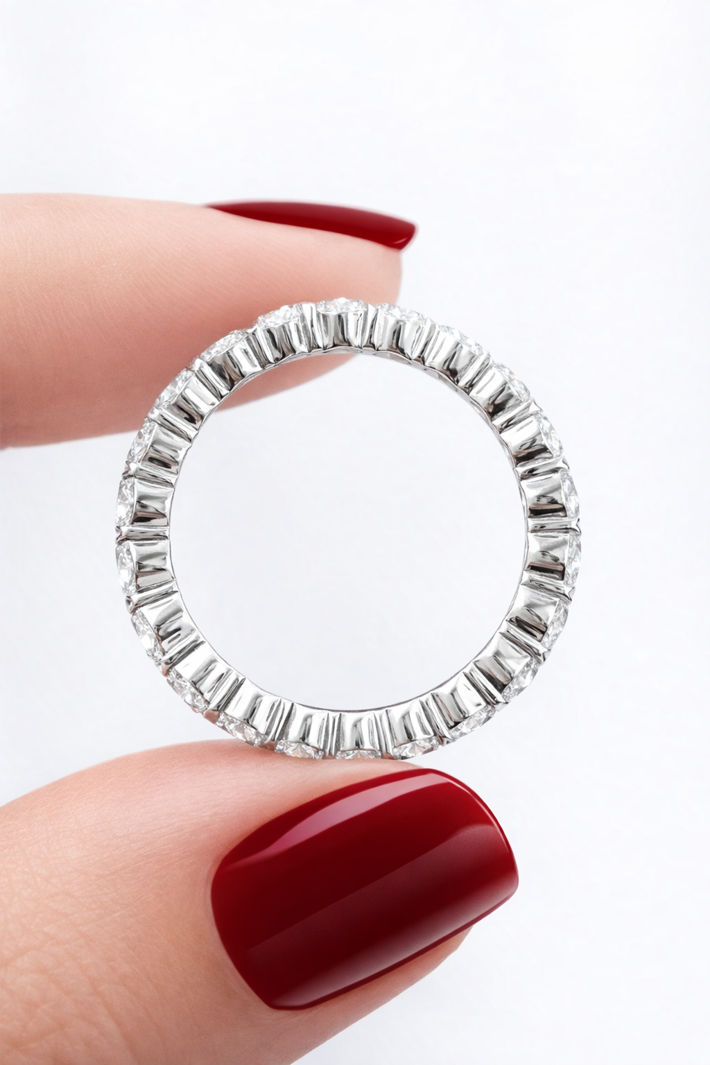 2.9CTTW OVAL LAB DIAMOND ETERNITY BAND