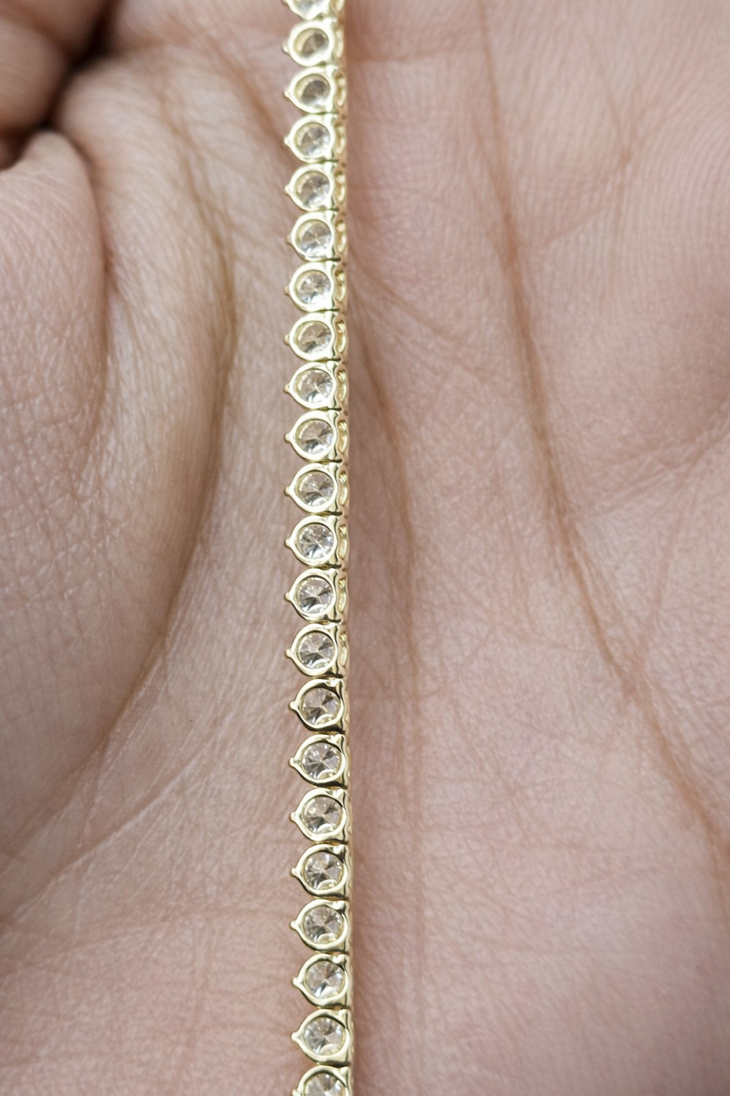 7.620cttw Yellow Gold Lab Diamond 17.15" Tennis Necklace