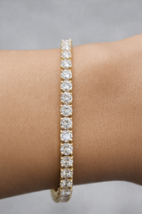 4.35cttw Yellow Gold Lab Diamond 7" Tennis Bracelet