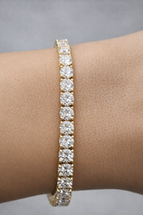 9.71cttw Yellow Gold Lab Diamond 7" Tennis Bracelet