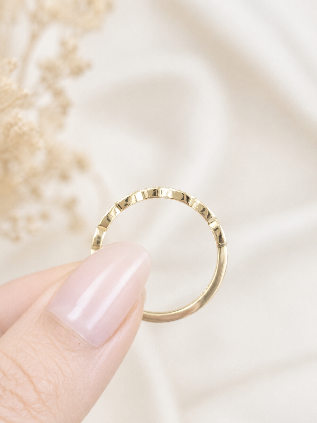 Yellow Gold Round Lab Diamond Eternity Band