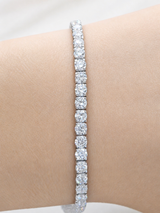 4.95 ct More Flexible Low setting 7 Inches Tennis Bracelet