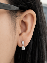 1.59cttw Pear Shape White Gold Small Lab Diamond Dangle Earring