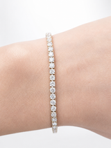 3.85ct Yellow Gold Lab Diamond 7" Tennis Bracelet