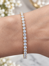 IGI Certified 5.35cttw Yellow Gold Lab Diamond 7" Tennis Bracelet