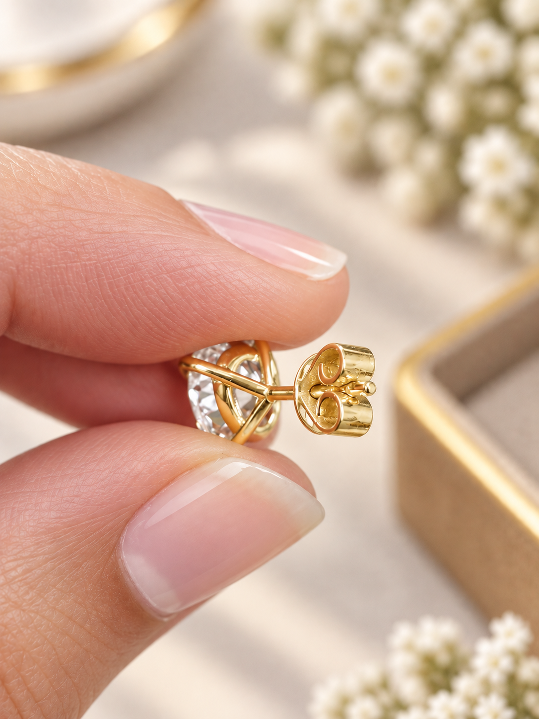 IGI Certified 4cttw Oval Lab Diamond Studs