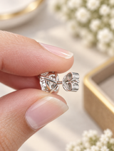IGI Certified 3cttw White Gold Oval Lab Diamond Studs