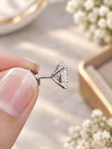 IGI Certified 2cttw Oval Lab Diamond Stud Earring