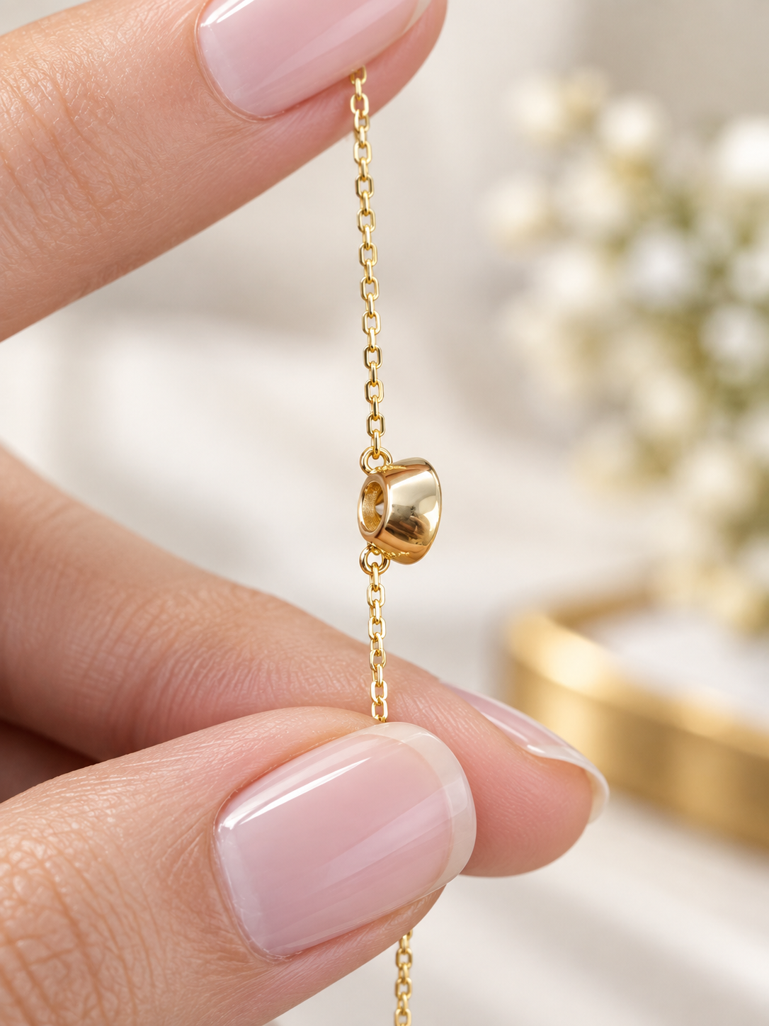 1cttw Yellow Gold Lab Diamond Bezel Set 18" Necklace