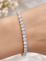 6.56cttw White Gold Lab Diamond 7" Tennis Bracelet