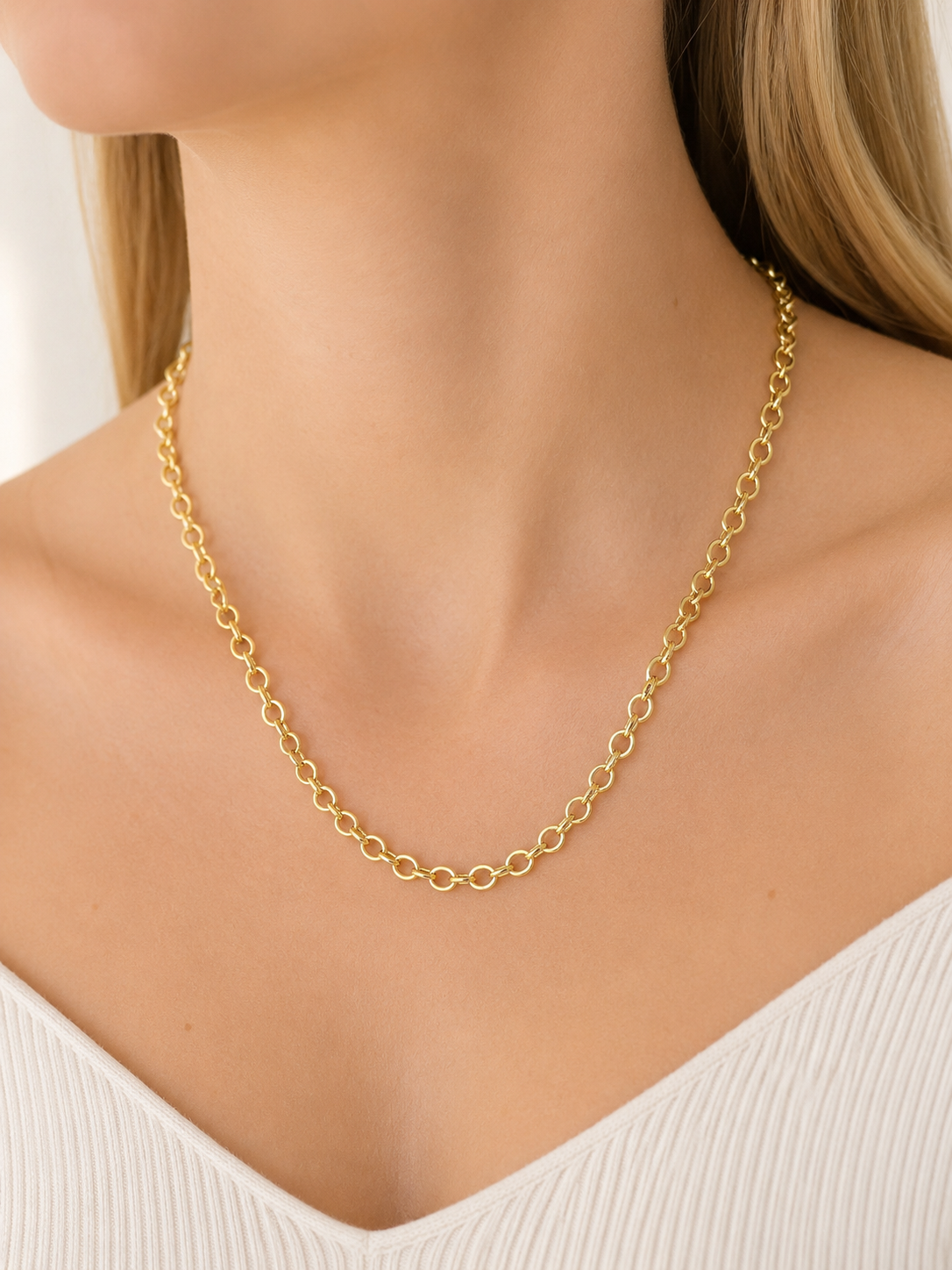 14K Yellow Gold 16" Rolo Chain