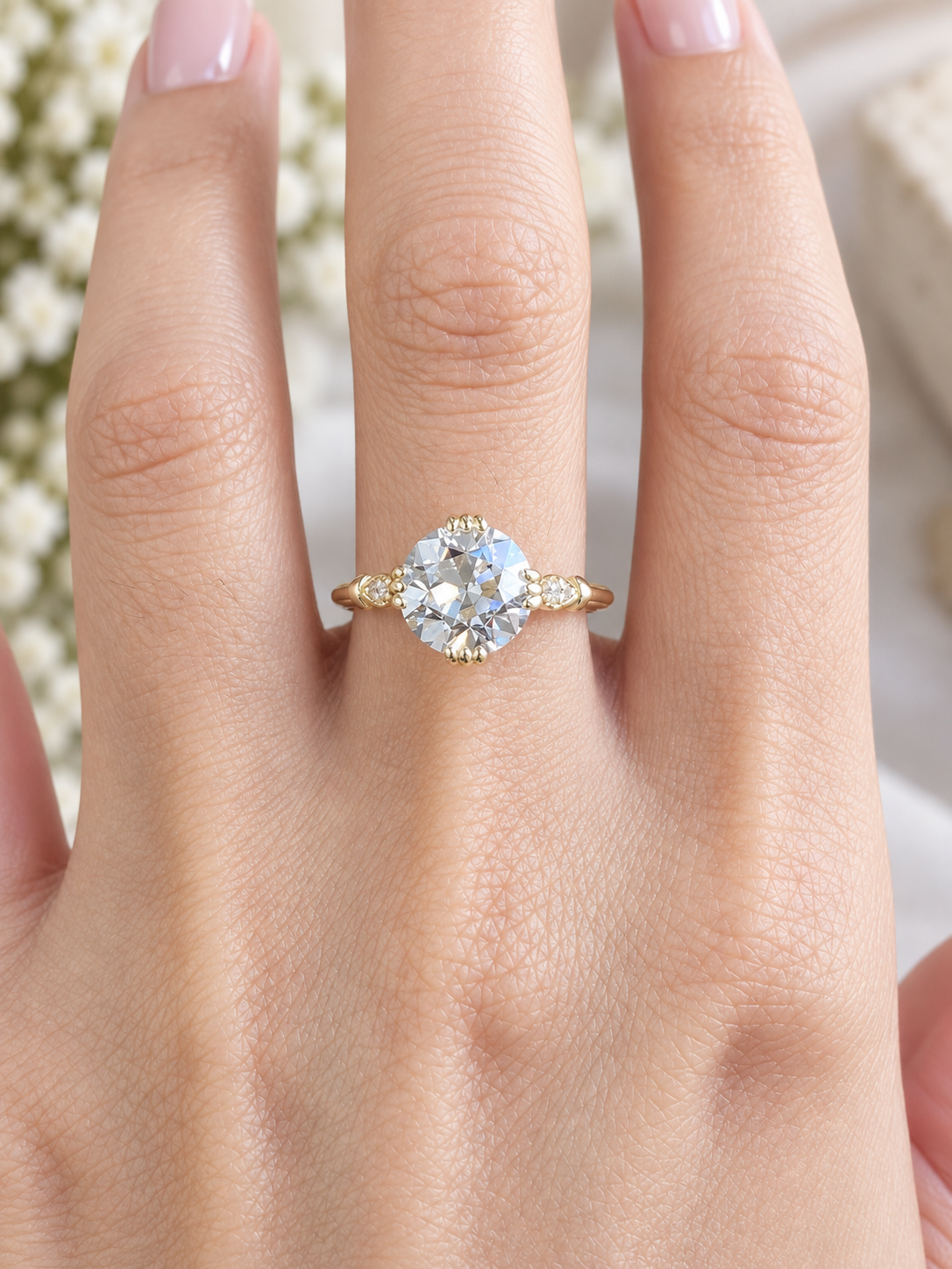2.57Cttw OEC Yellow Gold Lab Diamond Ring