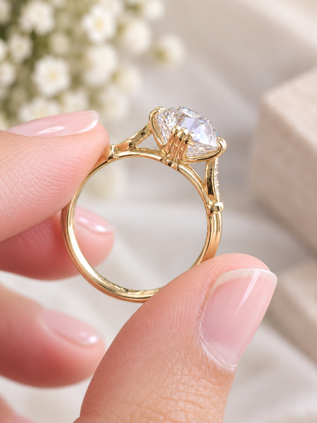 2.57Cttw OEC Yellow Gold Lab Diamond Ring