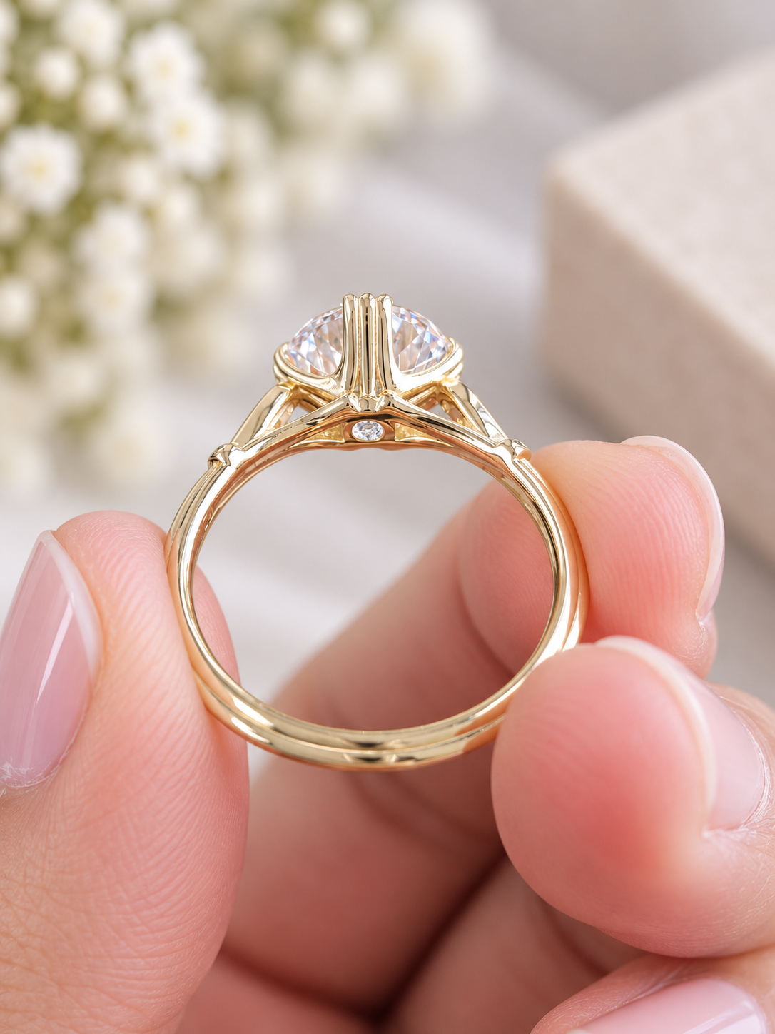2.57Cttw OEC Yellow Gold Lab Diamond Ring