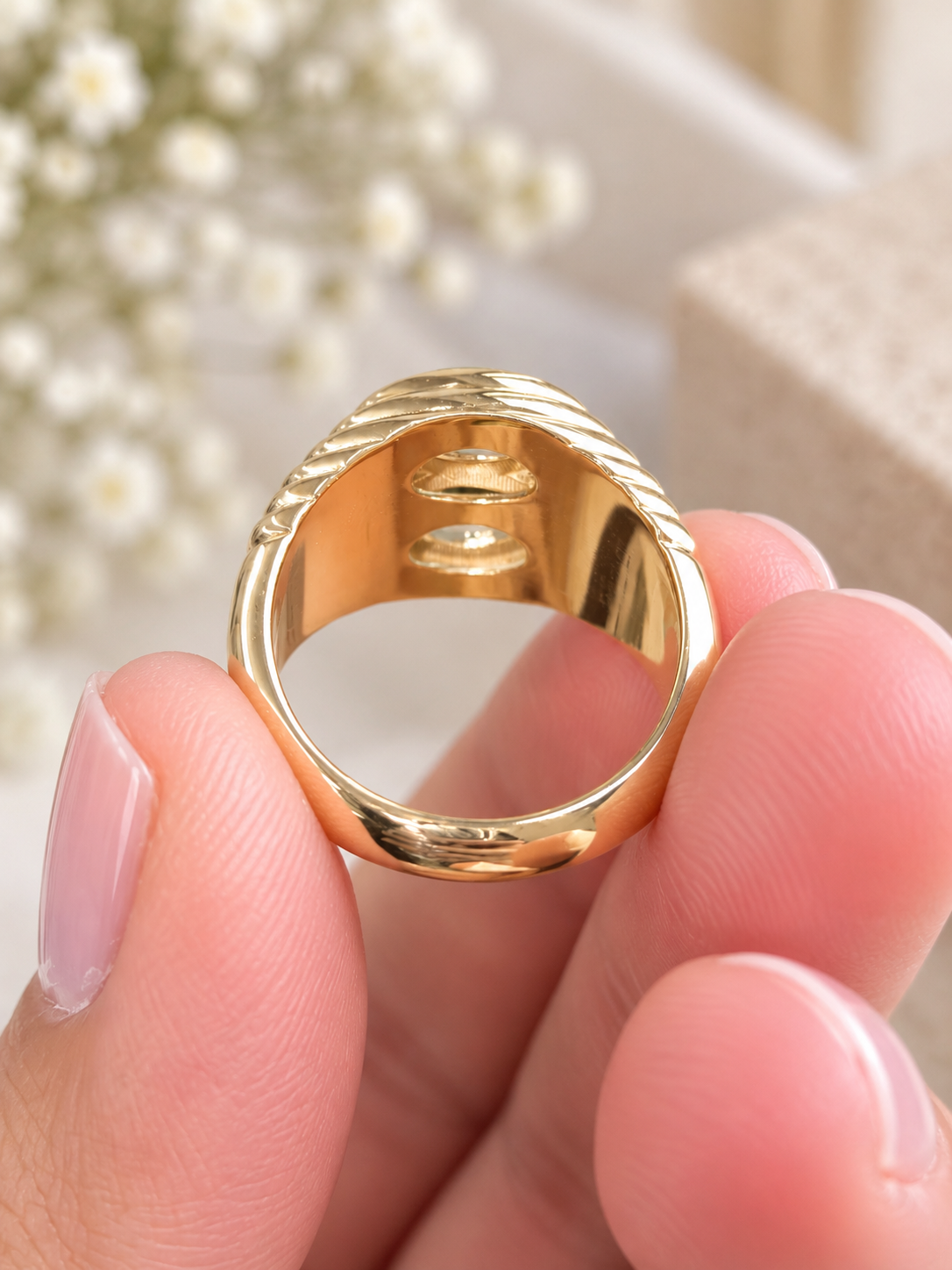 Tsvorite & Jade Yellow Gold Natural Colorstones Ring