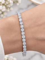 8.5cttw White Gold Lab Diamond 7" Tennis Bracelet