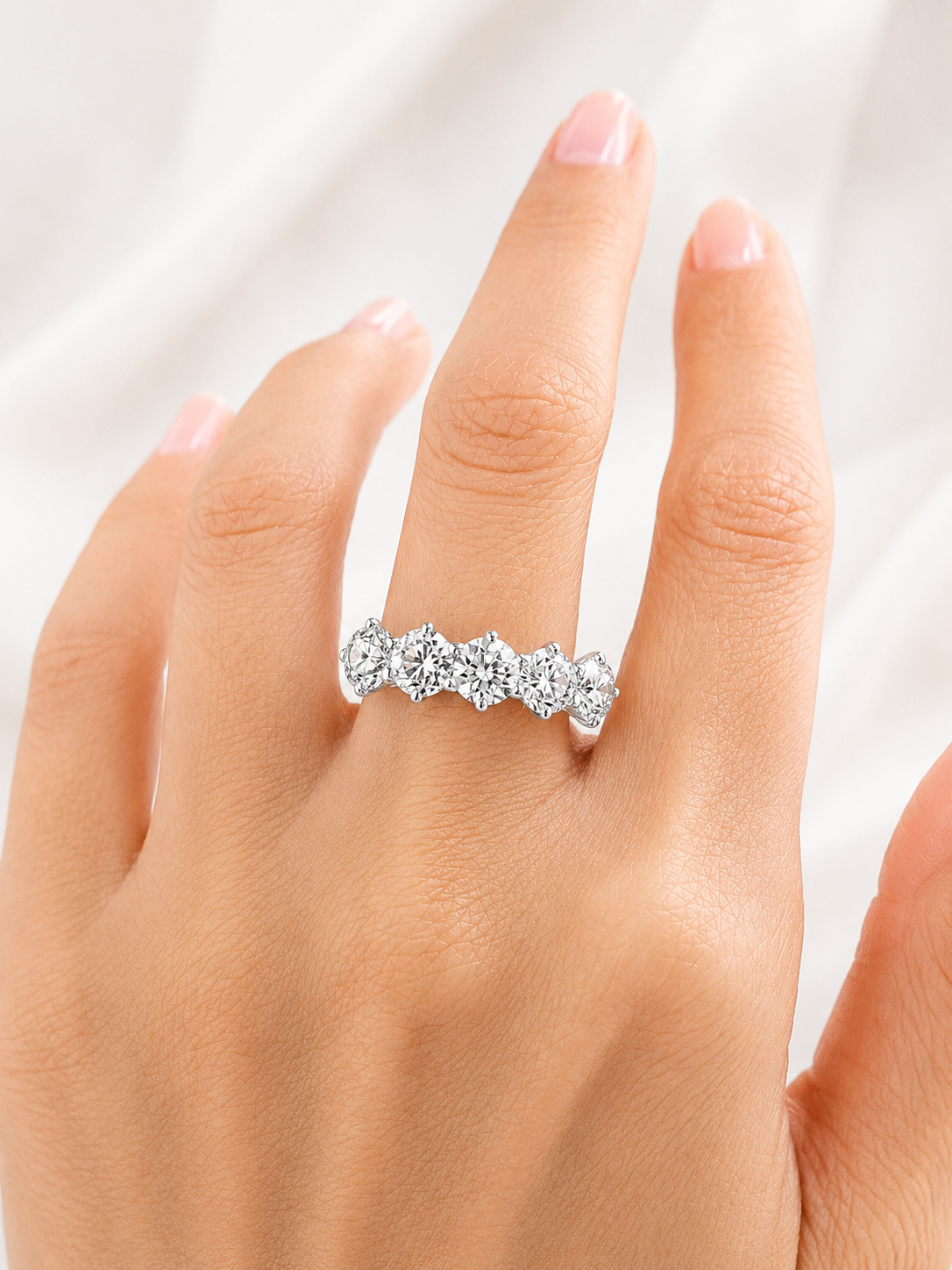 2.64cttw 5 Stone OEC Lab Diamond Ring