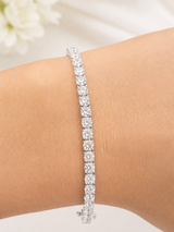 7.11cttw White Gold Lab Diamond 7" Bracelet