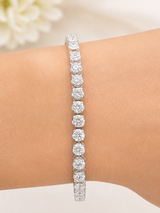 6.18cttw White Gold Lab Diamond 7" Bracelet