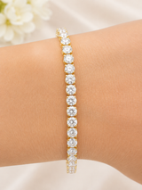 6.21cttw Yellow Gold Lab Diamond 7" Bracelet