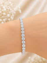 18K White Gold 11.61cttw Lab Diamond 7" Tennis Bracelet