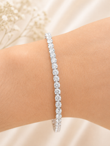 18K White Gold 6.64cttw Lab Diamond 7" Tennis Bracelet