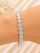 18K White Gold 18.26cttw Lab Diamond 7" Tennis Bracelet