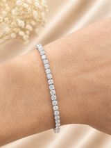 18K White Gold 5.21cttw Lab Diamond 7" Tennis Bracelet