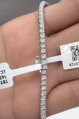 IGI Certified 10.11ct Lab Diamond 17" Tennis Necklace In White Gold