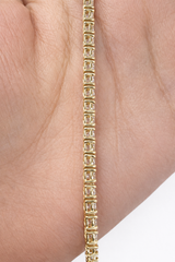 IGI Certified 14.39ct lab Diamond 17" Tennis Necklace in Yellow Gold