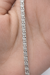IGI Certified 21.98ct 17" Tennis Necklace in 14K White Gold